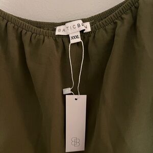 Olive Green Batic Bey Top